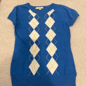 Forever 21 blue short sleeved sweater